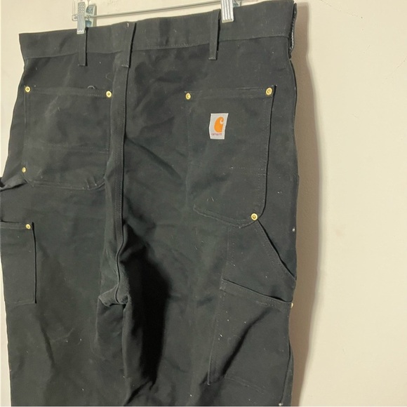 Carhartt Black Double Knee Loose Original Work Pants 42 x 34 - Picture 7 of 7